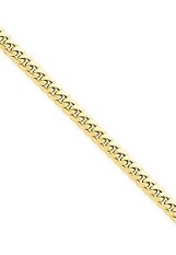 ravishing real gold 4.25mm Miami Cuban chain bracelet for kids 